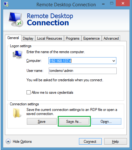 Remote Desktop Connection Vista 64